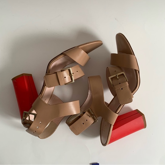 Kate Spade Ibarra Block heel leather strap sandals nude - Picture 8 of 15